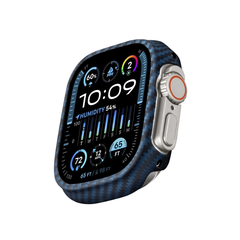 Pitaka Air Case for Apple Watch Ultra 2 / Ultra 1 - Black/Blue (Twill)