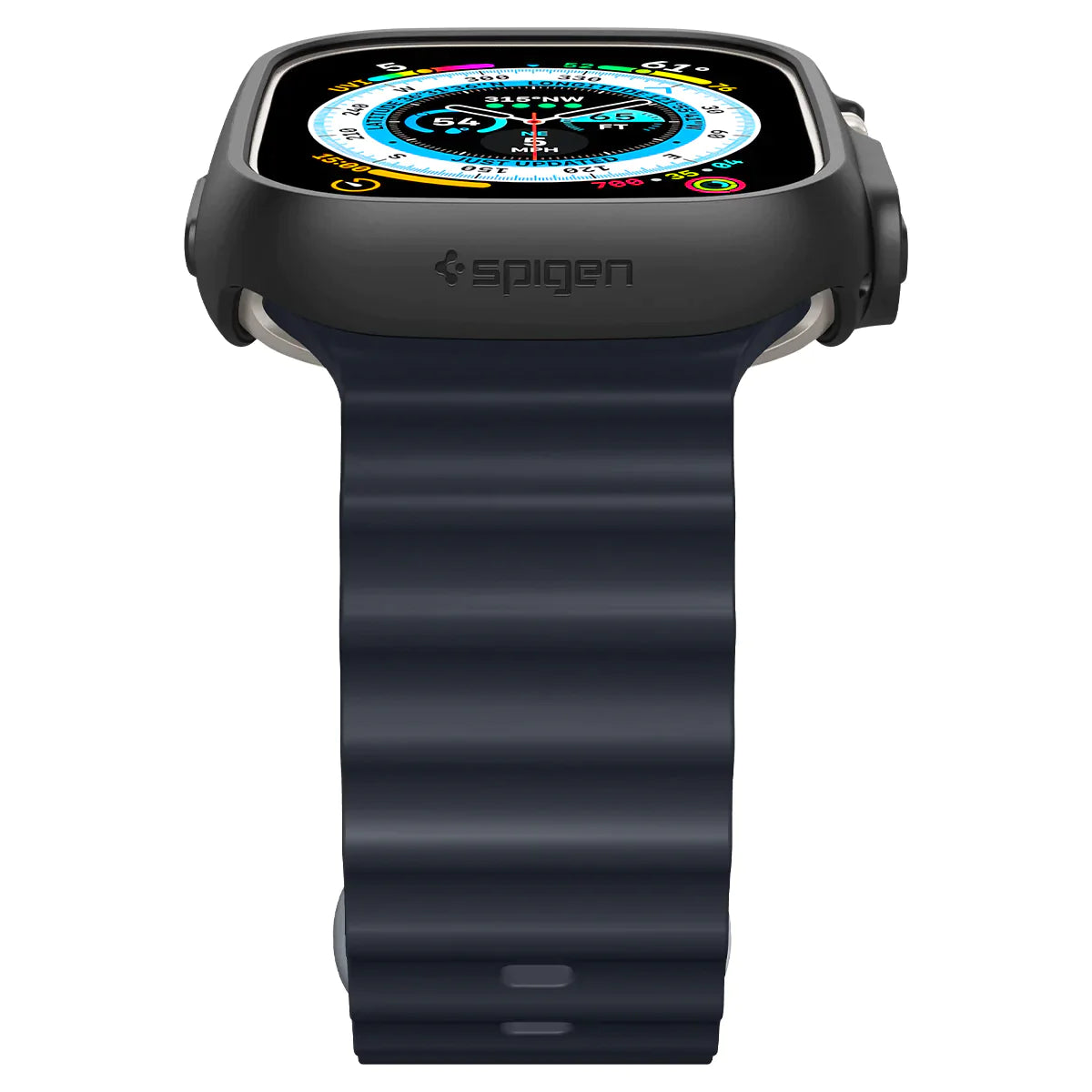 حافظة Spigen رفيعة لساعة Apple Watch Ultra 2 وUltra 1 (49 ملم) - أسود